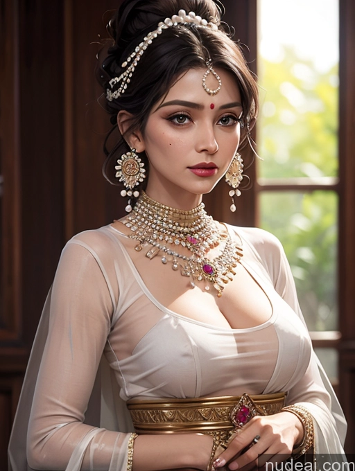 related ai porn images free for Milf One Traditional Indian Hair Bun Pearl Jewelry Transparent