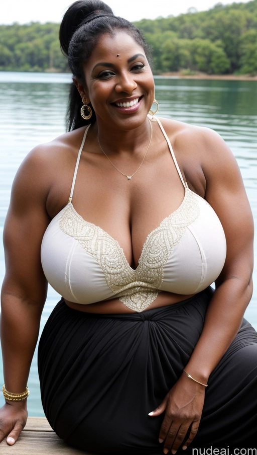 related ai porn images free for Milf Beautiful Tattoos Muscular Thick Tall Dark Skin Laughing Black Hair Blouse Cleavage Sexy Face Big Ass Big Hips 50s Black Sari Close-up View Huge Boobs Lake Jumping Chubby Ponytail