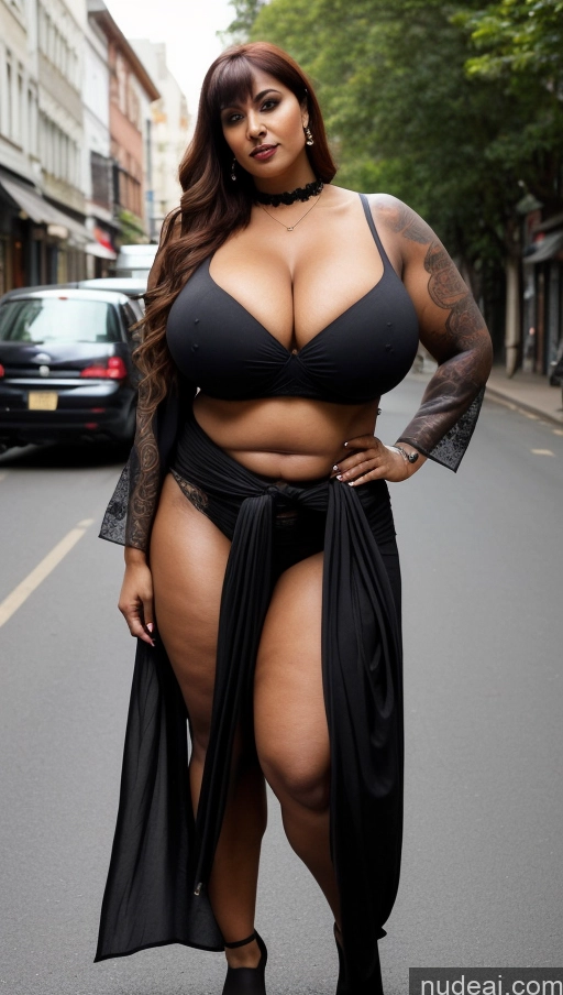 related ai porn images free for Milf Huge Boobs Beautiful Muscular Big Ass Thick Fat Tall Dark Skin Ginger Bangs Cleavage Detailed Sexy Face Close-up View Street Black Blouse Goth Sari T-pose Tattoos