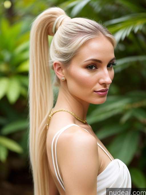 related ai porn images free for Woman One Perfect Body Fairer Skin 20s Blonde Detailed Ponytail Traditional Brazilian Dress