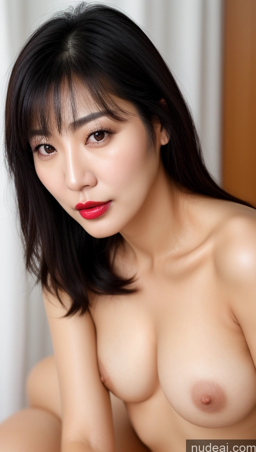 related ai porn images free for Woman One Beautiful Lipstick Black Hair Korean Close-up View Detailed Small Tits Slicked 40s