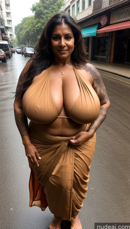 related ai porn images free for Milf Busty Huge Boobs Beautiful Tattoos Muscular Big Ass Thick Chubby Big Hips Tall Long Hair Dark Skin Oiled Body 60s Brunette Indian Close-up View T-pose Street Sari