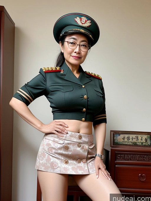 related ai porn images free for Woman Busty Small Tits Pubic Hair Military Mini Skirt Glasses Spreading Legs Sexy Face Chinese 70s