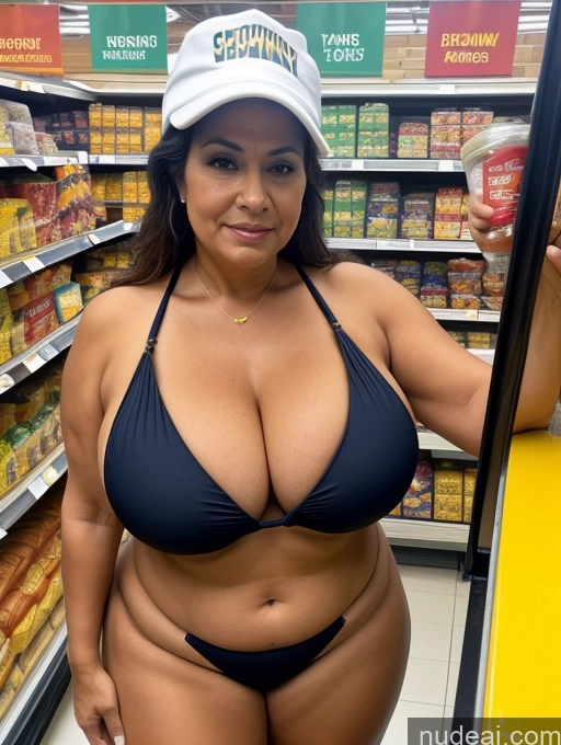 related ai porn images free for Milf One Busty Huge Boobs Thick Tanned Skin 80s Brazilian Grocery Front View Microkini Thong Chubby Construction Worker