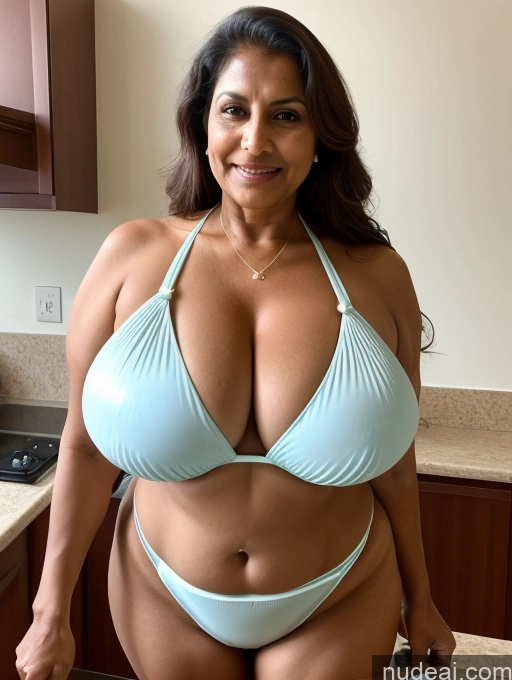 related ai porn images free for Milf One Busty Huge Boobs Thick Tanned Skin 60s Indian Front View Maid Microkini Thong