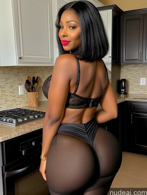 related ai porn images free for Busty Beautiful Lipstick Thick Big Hips Short Pubic Hair Black Hair African Big Ass Round Ass Milf Crop Top Kitchen Pantyhose