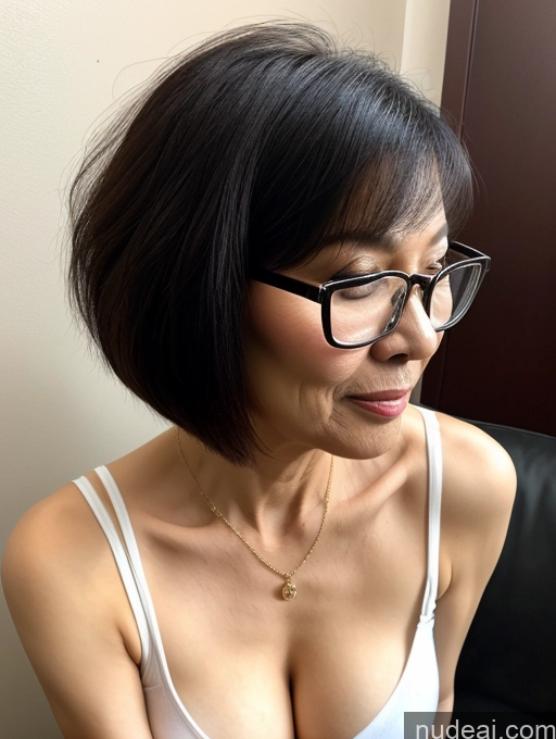 related ai porn images free for Milf Perfect Boobs Perfect Body Beautiful Glasses 70s Short Hair Chinese Cumshot Dark Lighting Casual Stylish