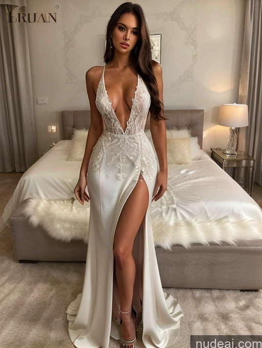 related ai porn images free for Woman One Perfect Boobs Big Ass Long Legs Perfect Body Long Hair 20s Seductive Brunette Latina Wedding Deep V-Neck Dress