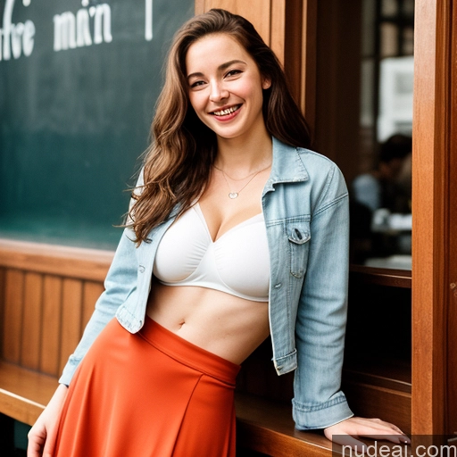 related ai porn images free for Woman One Busty Perfect Boobs Abs Small Ass Fairer Skin 18 Happy Brunette Spanish Film Photo Sports Cafe Front View Jacket Jeans Long Skirt Chemise Laughing Long Hair