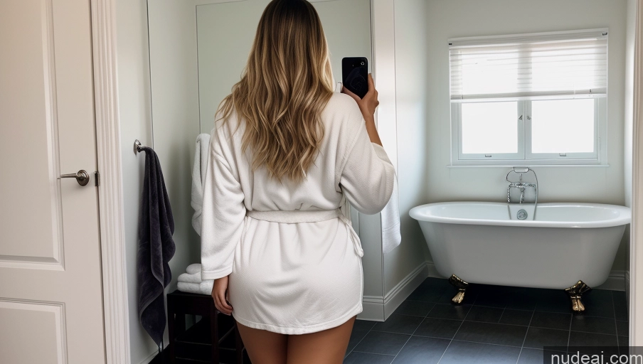 related ai porn images free for Woman One Big Ass Perfect Boobs Chubby Perfect Body Fairer Skin 20s Seductive Blonde Long Hair German Mirror Selfie Bathroom Back View Bathrobe Dark Lighting Detailed