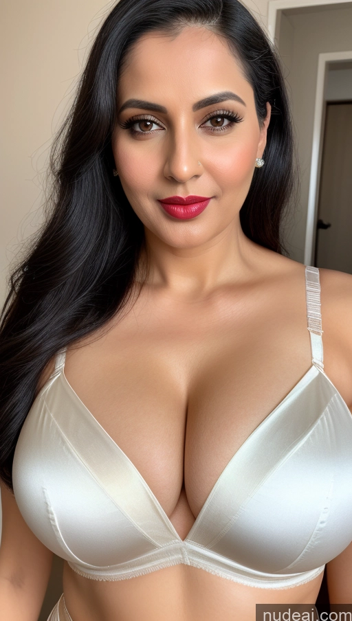 related ai porn images free for Woman One Lipstick 40s Sari Cleavage Busty Black Hair Beautiful Perfect Boobs Close-up View Indian Fairer Skin Slicked Thick Bra