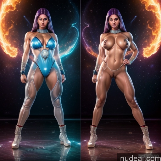 related ai porn images free for Muscular Perfect Body 30s Science Fiction Style Israel Superheroine Powering Up Heat Vision Dynamic View Perfect Boobs Ahegao Sexy Face Hell Laughing Transparent Straight Middle Eastern Space Suit Purple Hair Diamond Jewelry Onoff