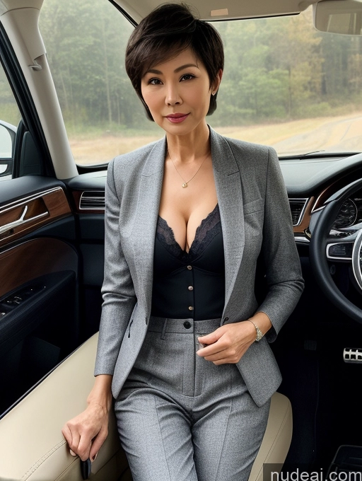 related ai porn images free for Milf Perfect Boobs Beautiful Perfect Body Short Hair 70s Chinese Car Bra Jacket Professor Stylish Suit Cleavage Detailed Sexy Face