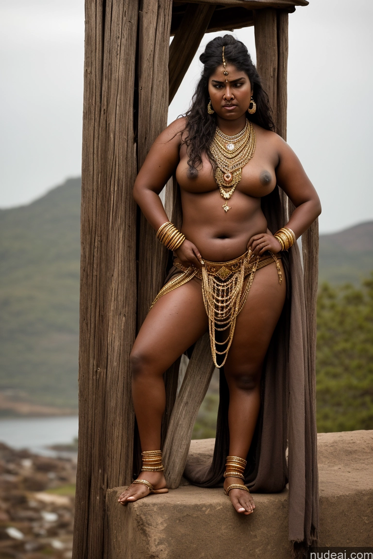 related ai porn images free for Dark Skin 18 Angry Serious Indian Medieval Traditional Tribal Jewelry Gold Jewelry Model Oiled Body Thick Chubby Fat