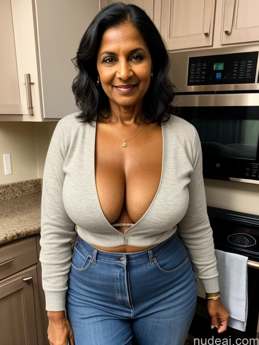 related ai porn images free for Milf Two Perfect Boobs Perfect Body Dark Skin 70s Indian Kitchen Jacket Jeans Professor Secretary Cleavage Partially Nude Detailed