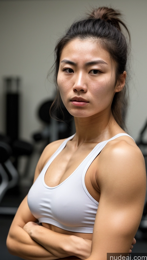 ai nude image of arafed woman in a white top standing in a gym pics of Perfect Boobs Beautiful Perfect Body 18 Messy Chinese Skin Detail (beta) Gym Bodybuilder Doctor Angry