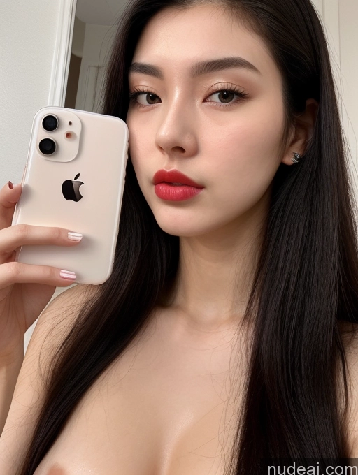 related ai porn images free for Woman Tall Fairer Skin 18 Black Hair Korean Front View Cumshot Nude Beautiful Lipstick Long Hair Pouting Lips Mirror Selfie