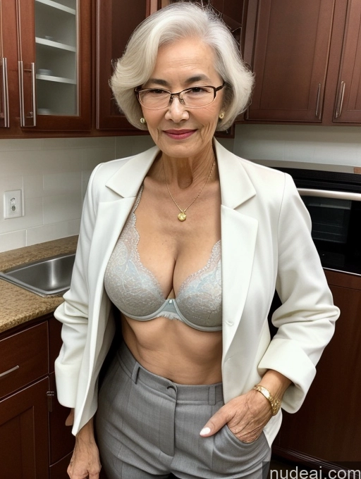 related ai porn images free for Milf Two Perfect Boobs Beautiful Perfect Body 80s Bobcut Chinese Kitchen Bra Jacket Professor Stylish Suit Cleavage Detailed Sexy Face