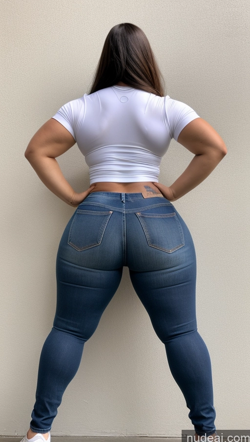 ai nude image of araffe butt lifter in jeans showing off her butt pics of Athlete Big Ass Big Hips Jeans Long Hair