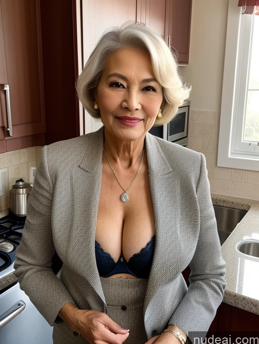 related ai porn images free for Milf Two Perfect Boobs Beautiful Perfect Body 80s Bobcut Chinese Kitchen Bra Jacket Professor Stylish Suit Cleavage Detailed Sexy Face