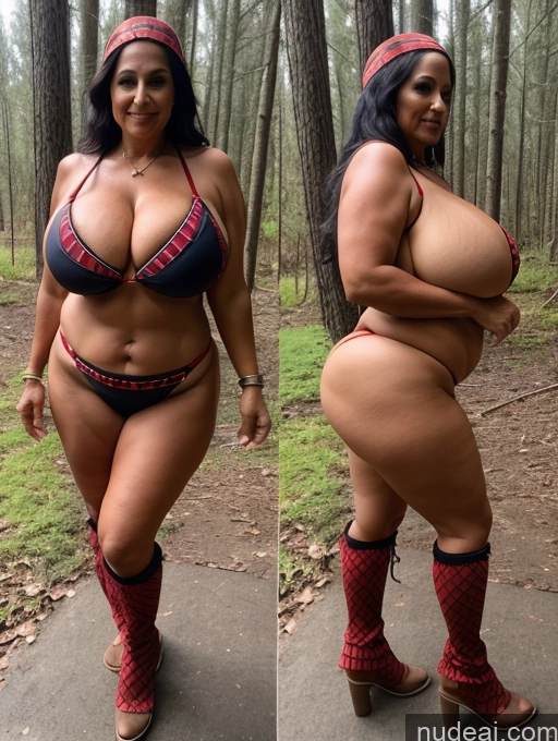 related ai porn images free for Milf One Busty Huge Boobs Thick Tanned Skin Front View Microkini Thong Vampire 70s Native American Lumberjack