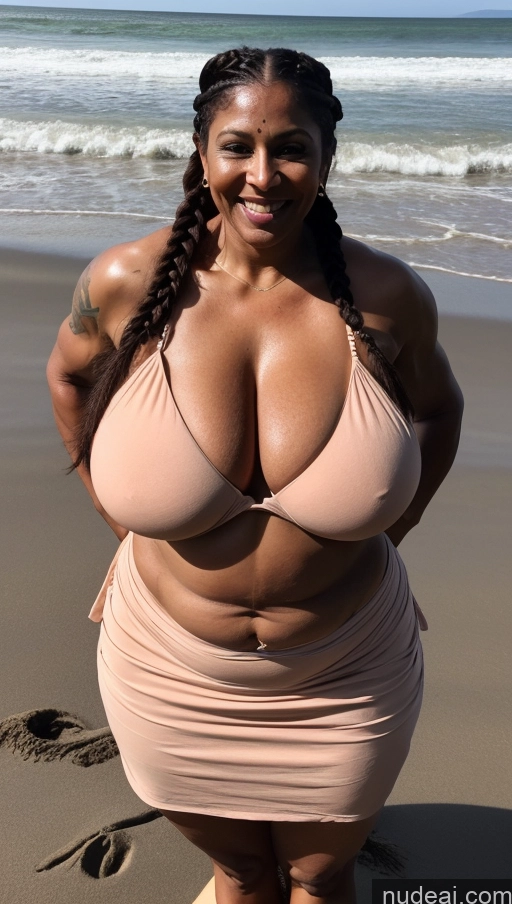 related ai porn images free for Milf Busty Huge Boobs Beautiful Tattoos Muscular Big Ass Abs Thick Big Hips Tall Dark Skin 50s Laughing Braided Indian Beach Front View T-pose Dark Lighting Sexy Face Bra Long Skirt Ginger