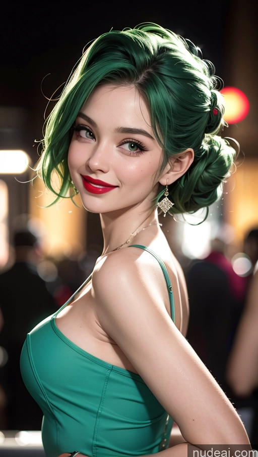 related ai porn images free for Lipstick 18 Pixie Dress Happy Small Tits Club Green Hair Fairer Skin Side View Russian