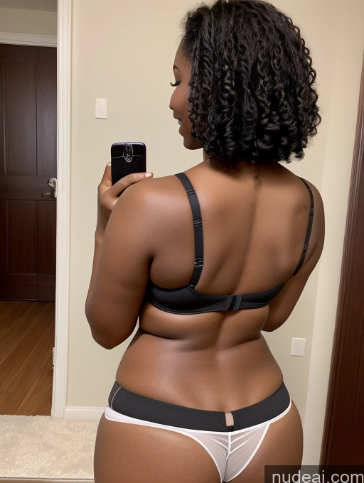 ai nude image of there is a woman taking a picture of herself in a mirror pics of Pubic Hair Dark Skin Black Mirror Selfie Topless Happy Seductive Perfect Boobs 18 Back View Chubby Push-up Bra Yoga