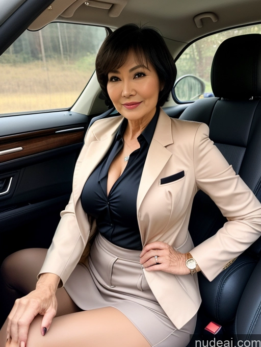 related ai porn images free for Milf Perfect Boobs Beautiful Perfect Body Short Hair 70s Chinese Car Bra Jacket Professor Stylish Suit Cleavage Detailed Sexy Face