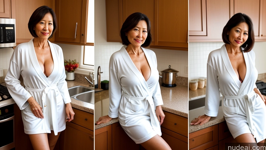 related ai porn images free for Milf Two Perfect Boobs Beautiful Perfect Body 70s Bobcut Japanese Kitchen Bathrobe Bra Professor Stylish Cleavage Detailed Sexy Face