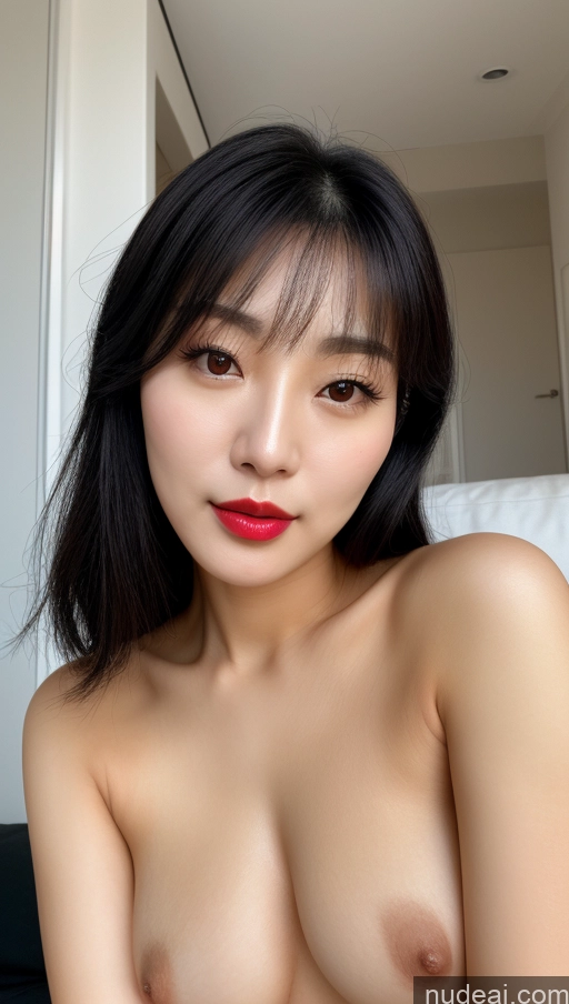 related ai porn images free for Woman One Beautiful Lipstick Black Hair Close-up View Detailed Simple Korean Small Tits 30s