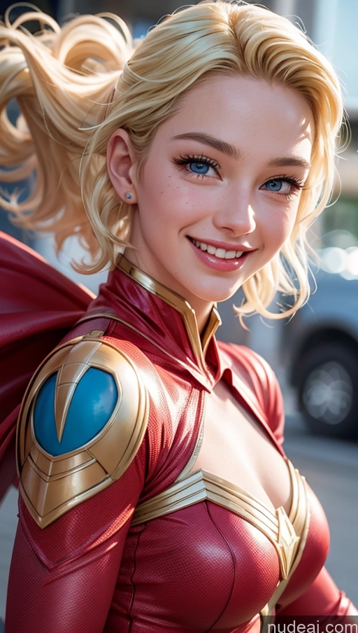 related ai porn images free for 18 Happy Blonde Slicked Superhero