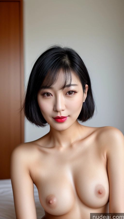 related ai porn images free for Woman One Beautiful Lipstick Black Hair Close-up View Detailed Korean Small Tits 30s Slicked