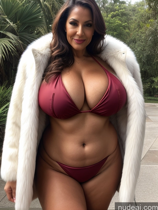 related ai porn images free for One Busty Huge Boobs Tanned Skin Thick Front View Microkini Thong 70s Vampire Fur Jacket Brazilian