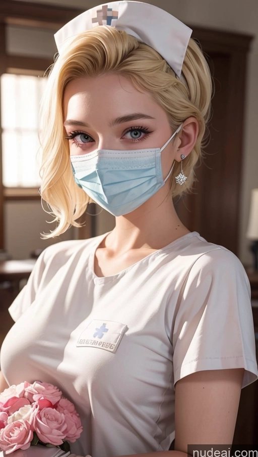 related ai porn images free for 18 Happy Slicked Blonde Lipstick Nurse Gloves Face Mask