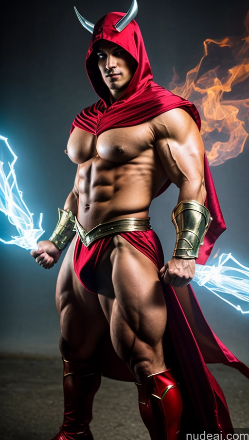 related ai porn images free for Busty Muscular Abs Bodybuilder Fantasy Armor Superhero Powering Up