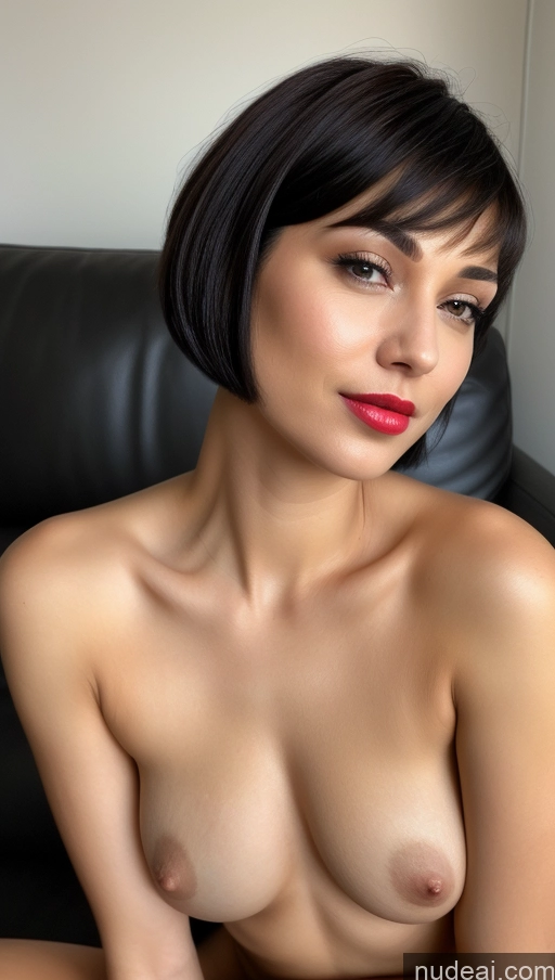 related ai porn images free for Woman One Beautiful Lipstick 30s Black Hair Short Hair Close-up View Detailed Small Tits