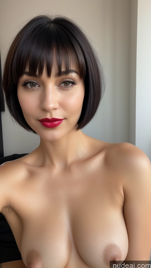 related ai porn images free for Woman One Beautiful Lipstick Black Hair Short Hair Close-up View Detailed Small Tits 30s