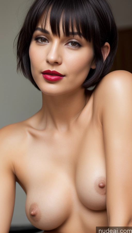 related ai porn images free for Woman One Beautiful Lipstick Black Hair Short Hair Close-up View Detailed Small Tits 30s