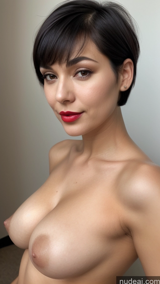 related ai porn images free for Woman One Beautiful Lipstick 30s Black Hair Close-up View Detailed Perfect Boobs Small Tits Short Hair