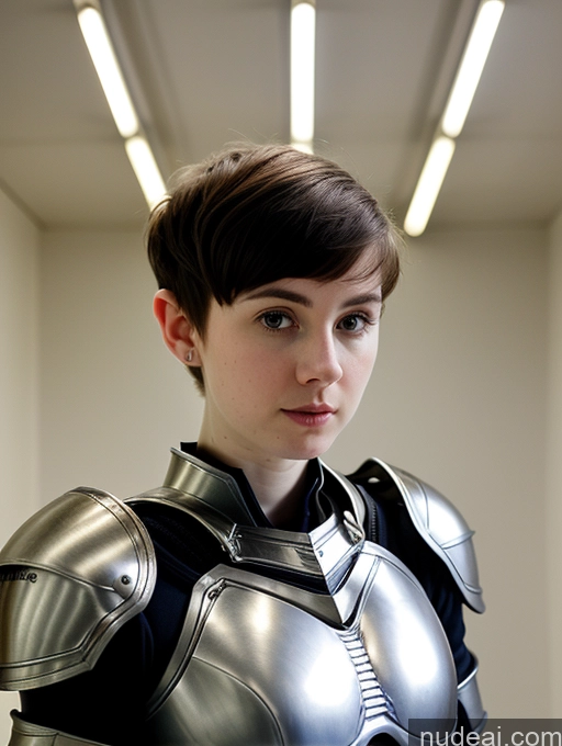 related ai porn images free for Woman Fairer Skin Black Hair Pixie White Bright Lighting Front Facing Full Body Short Beautiful 18 Knight