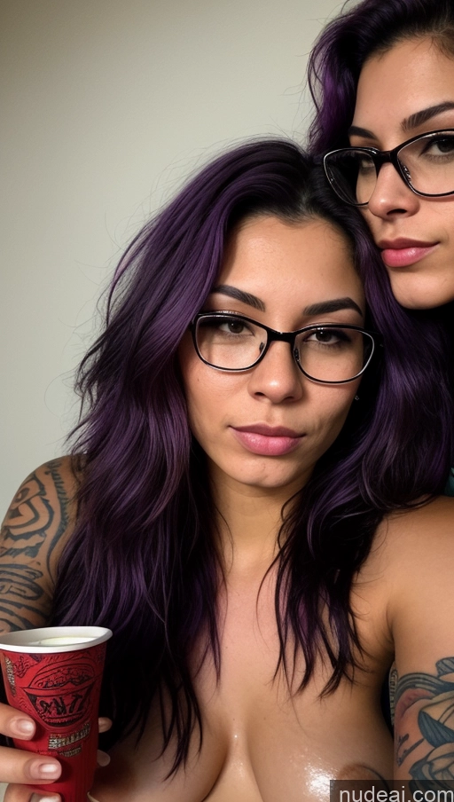 related ai porn images free for Woman Tattoos Glasses Perfect Boobs 18 Brazilian Jewelry Dark Lighting Simple Big Ass Purple Hair Long Hair Two Close-up View Party Cumshot