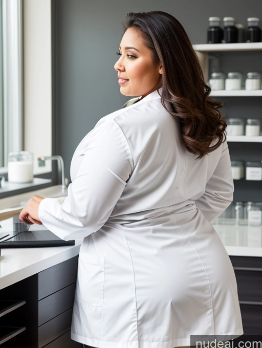 related ai porn images free for Model Busty Huge Boobs Big Ass Thick Chubby Fat Big Hips Back View Lab Coat