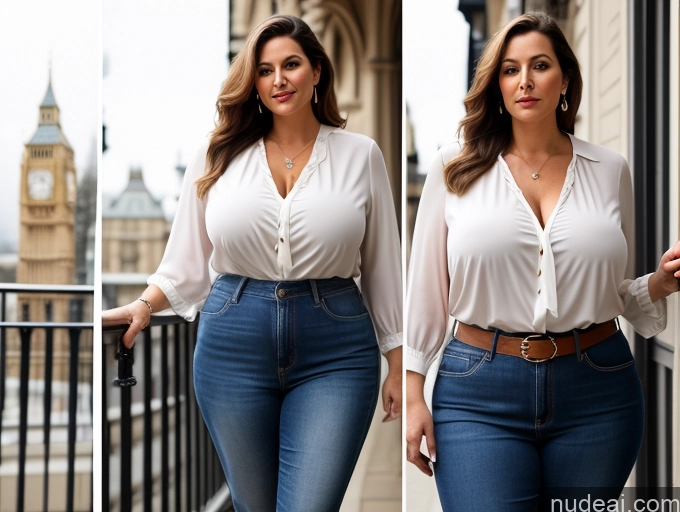 related ai porn images free for One Huge Boobs Big Ass Big Hips Long Legs Tall Long Hair 30s Brunette White Dynamic View Milf Chubby Thick London Stylish Jeans Blouse