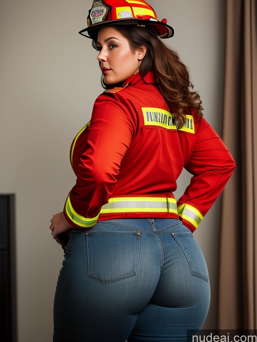 related ai porn images free for Woman Busty Huge Boobs Big Ass Thick Chubby Fat Big Hips Back View Bending Over Firefighter