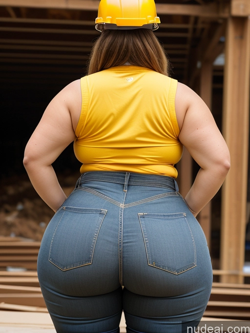 related ai porn images free for Woman Busty Huge Boobs Big Ass Thick Chubby Fat Big Hips Back View Bending Over Construction Worker