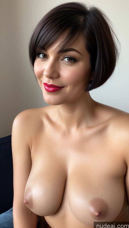 related ai porn images free for Woman One Beautiful Lipstick Black Hair Short Hair Close-up View Detailed Perfect Boobs Busty 40s British