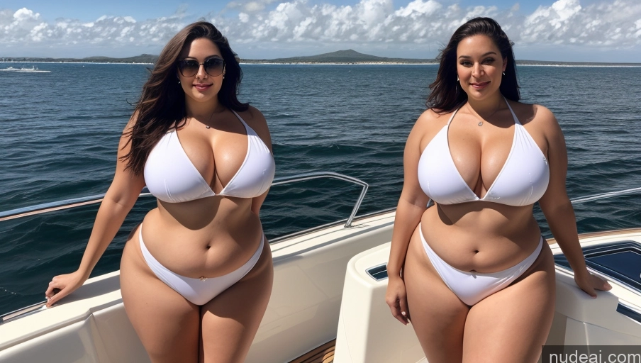 related ai porn images free for Woman Huge Boobs Big Ass Thick Big Hips 30s Yacht Bikini Full Frontal Brunette Chubby Straight Tall White