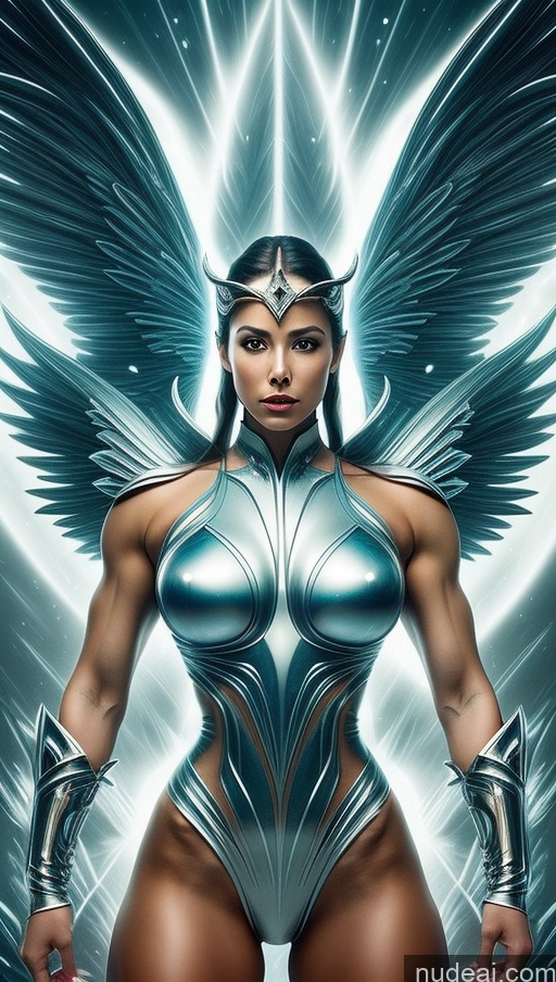 related ai porn images free for Bodybuilder Busty Muscular Abs Futuristic Powering Up Angel Viking Asian Surrealist