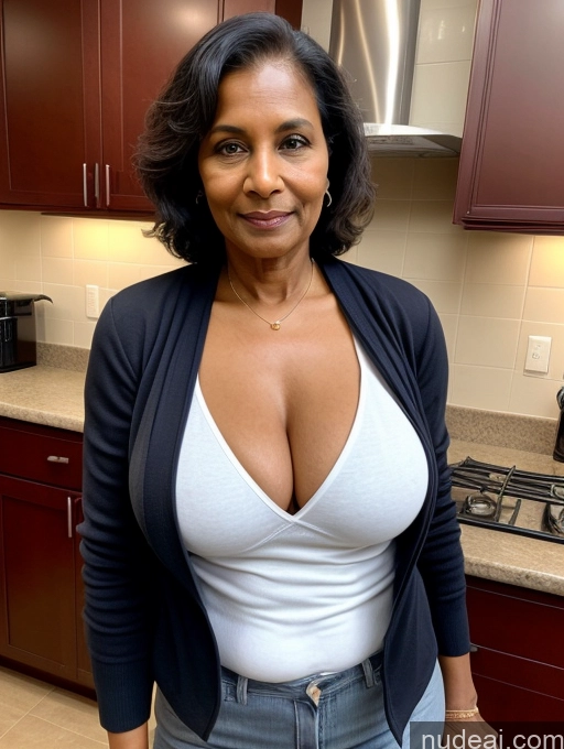 related ai porn images free for Milf Two Perfect Boobs Perfect Body Dark Skin 70s Indian Kitchen Jacket Jeans Professor Secretary Cleavage Partially Nude Detailed